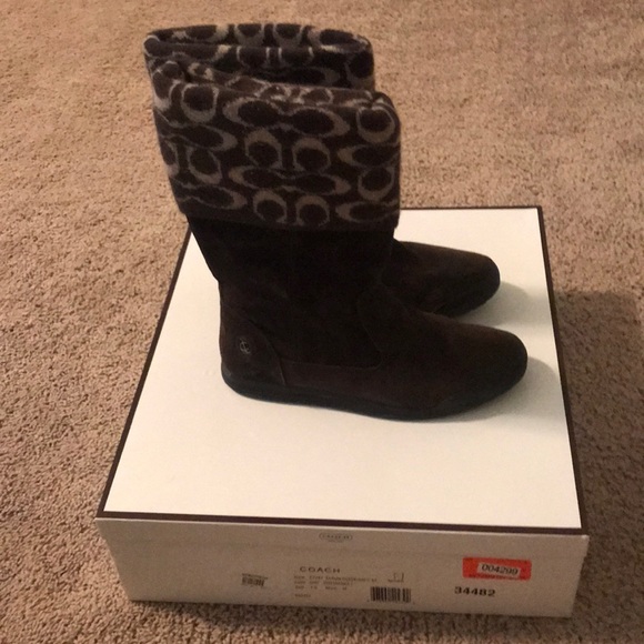 Coach Suede Leather Boots - Picture 1 of 4